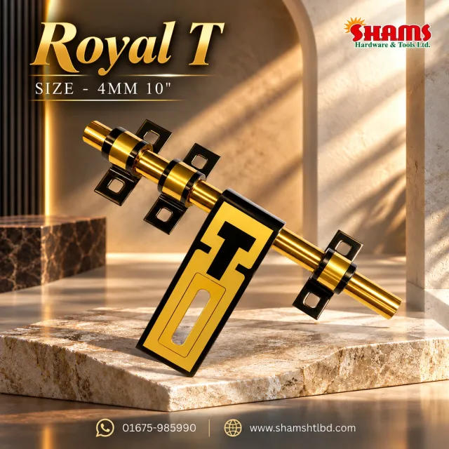 SHAMS Royal T Door Aldrop Golden – 4MM 10 Inch